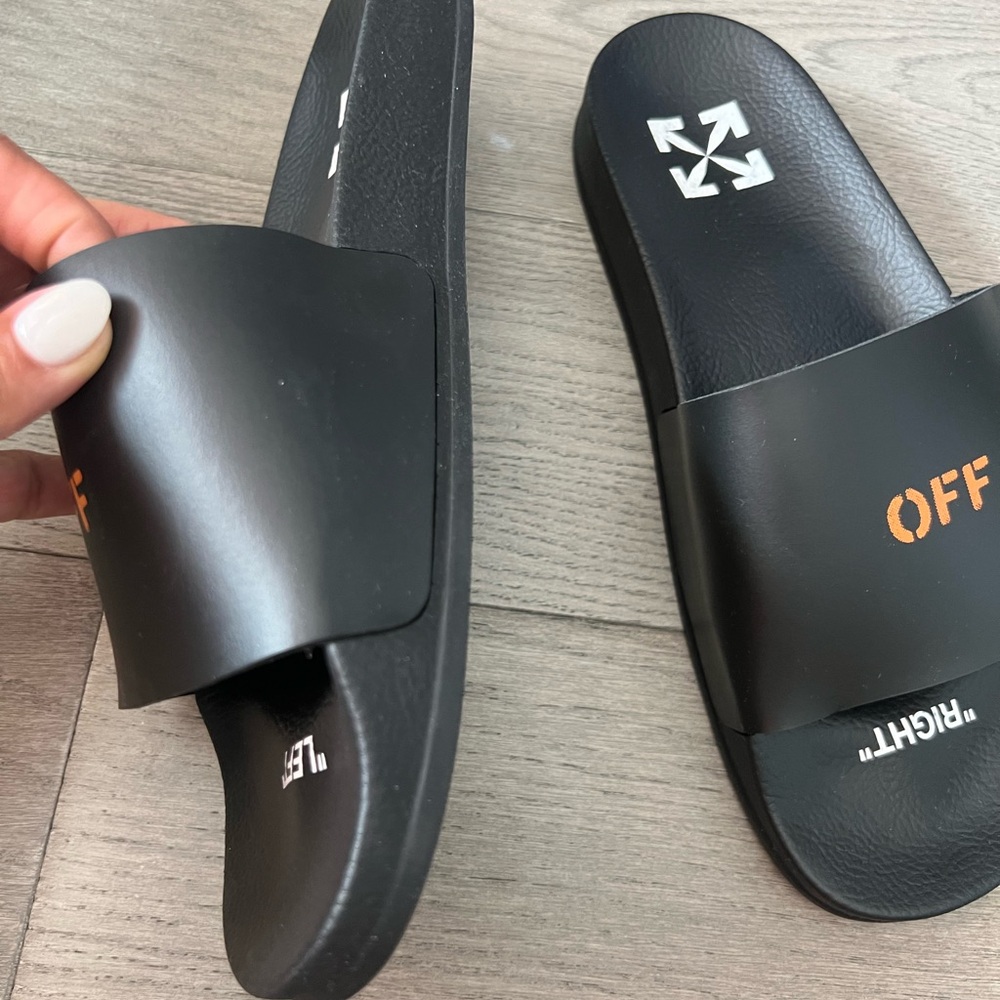 Off- White Pool Slides - Picture 5 of 7